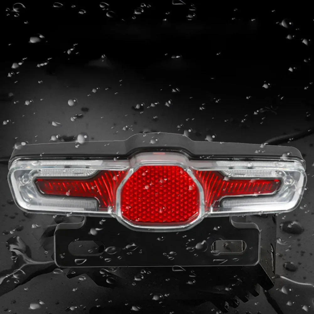 Description Picture 3 of itemNew 12V/36V-60V Electric Bicycle Ebike Taillight Turn Signal Rear Rack Lamp Tail Light Night Traffic Warning Light Turn Signal