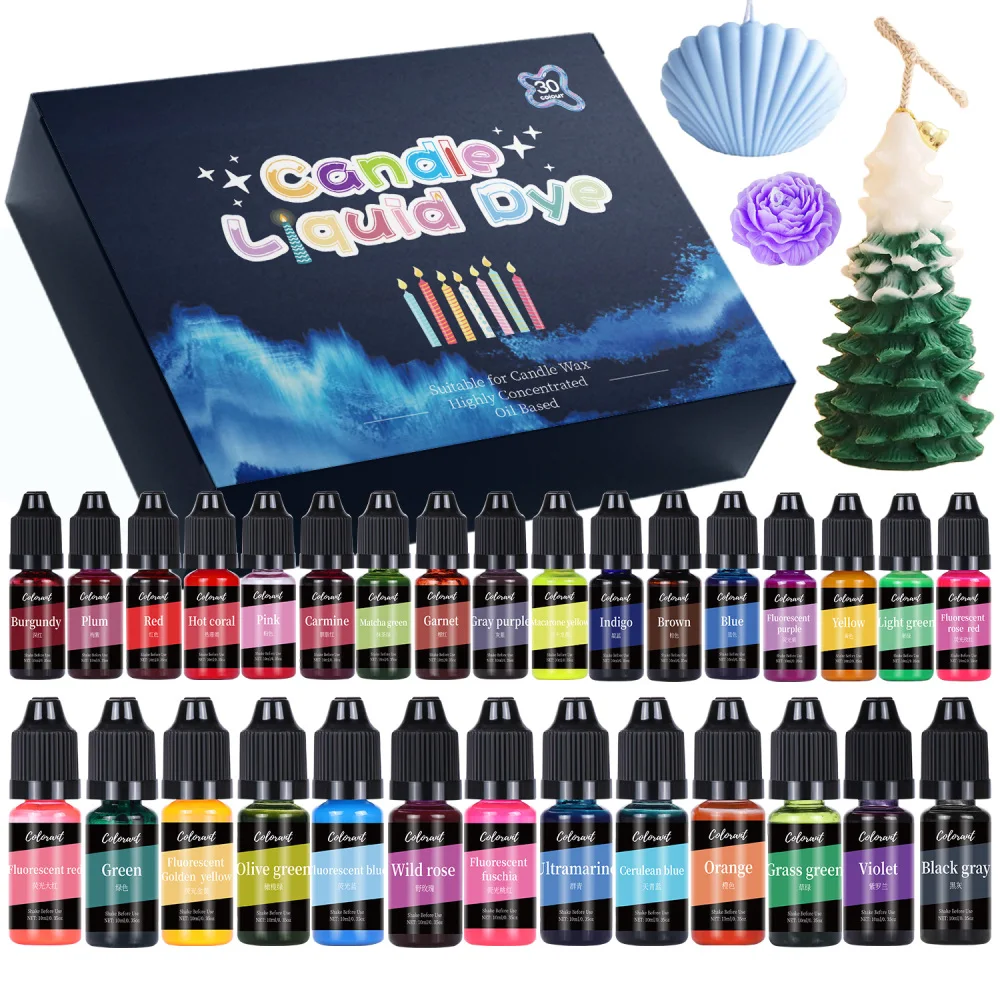 Description Picture 4 of itemCandle Dyes Kit Liquid Colorant Pigment Set DIY Candle Making Supplies Aromatherapy Soap Soy Wax Dye Candles Manufacture Pigment