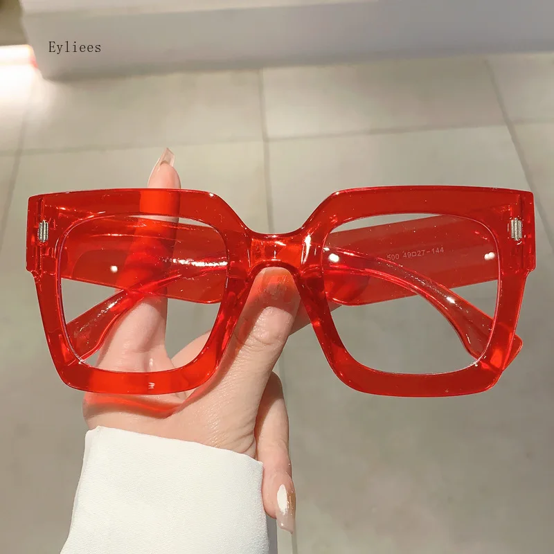 1pc 플라스틱 프레임 사각형 대형 안티 블루 라이트 안경 푸른 빛 차단 안경 gafas очки
