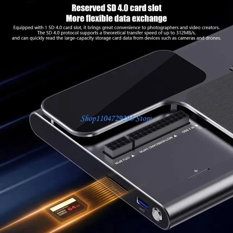 Y2GD Metal Mixture Streak 5 Dock, 이중 140W DOG 충전 및 데스크탑 스테이지 GPU 계약 강조