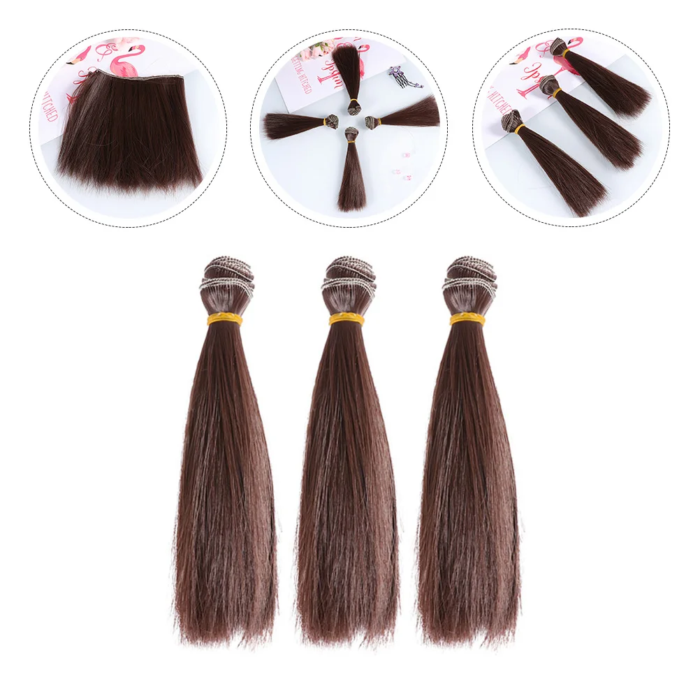 

Black Dolls Doll Making Wig Doll Diy Wig Imitation Wool Roll Doll Hair Synthetic Doll Hair Wefts For American Dolls