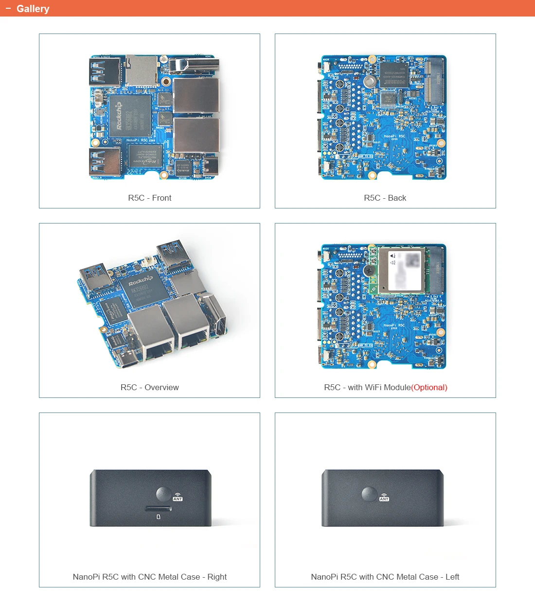 NanoPi R5C Rockchip RK3568B2 A55 Dual 2.5G Ethernet Port Support M.2 WiFi Module