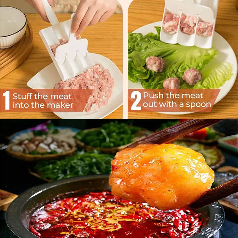 Meatball Maker Rice Ball Maker Shake Meatball Molds Fish Beaf Meat Stuffing  Making Hot Pot Bean Curd Beef Balls Kitchen Gadgets