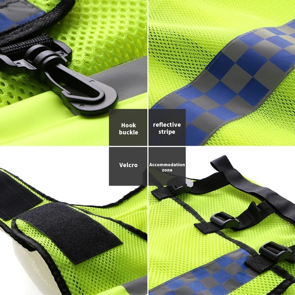 Multi-Pockets Reflective Safety Zipper Front Vest High Visibility Police Reflective Vest High Visibility