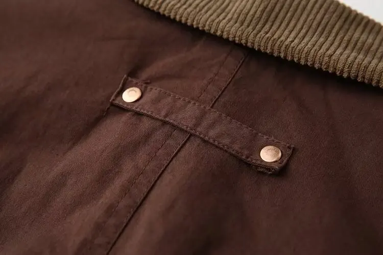 Women's Parkas Jacket Cargo Outwear Long Sleeve Coat Solid inszartrafaf With Button Patchwork Pockets Casaco Feminino Inverno