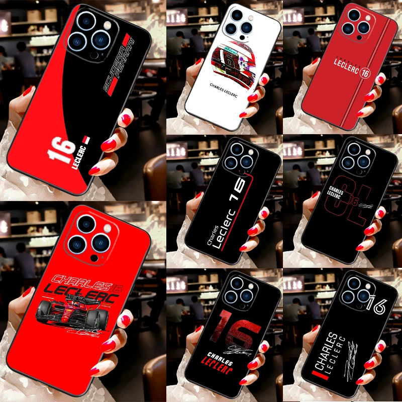 Charles Leclerc 16 F1 Per Iphone X Xr Xs Max 7 8 Plus Custodia Per Apple Iphone 11 12 13 14 15 Pro Max Mini Se 2020 Cover