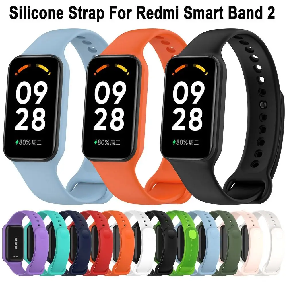 Silicone Strap For Xiaomi Smart Band 8 Active Redmi Band 2 Sport Bracelet Replacement Wristband For Redmi Band2 Mi Band 8Active