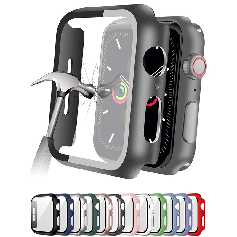 Shop Protezione Apple Watch 5 44mm Online Sale Protezione Per Apple Watch 7 6 SE 5 4 Da 44 Mm In Vetro Temperato Curvo 3D Ultra Resistente E Sottile Trasparente Italiano - Foto 3