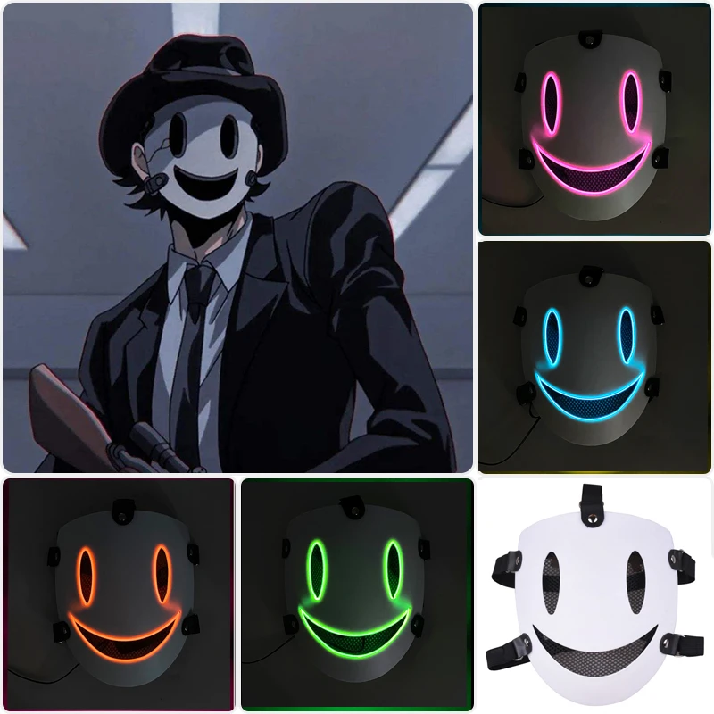 High Rise Invasion-Inspired Yuri Honjo Neon Glow Face Mask Cosplay Prop