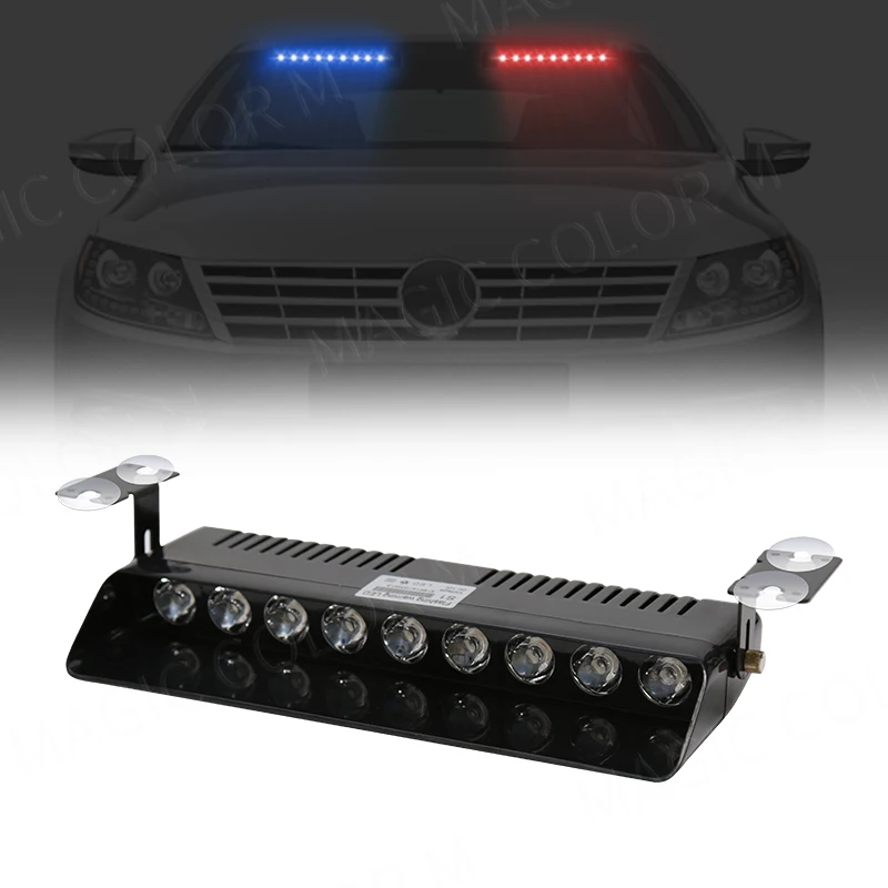 Magic Colorm 9 Led Car Strobe Warning Lights Universal 12v Emergency
