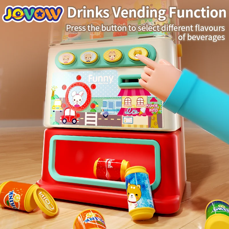 Simulation Mini Children's Beverage Vending Machines Toys Music Password Coin Machine Baby Puzzle Montessori Education Toy Gifts 4