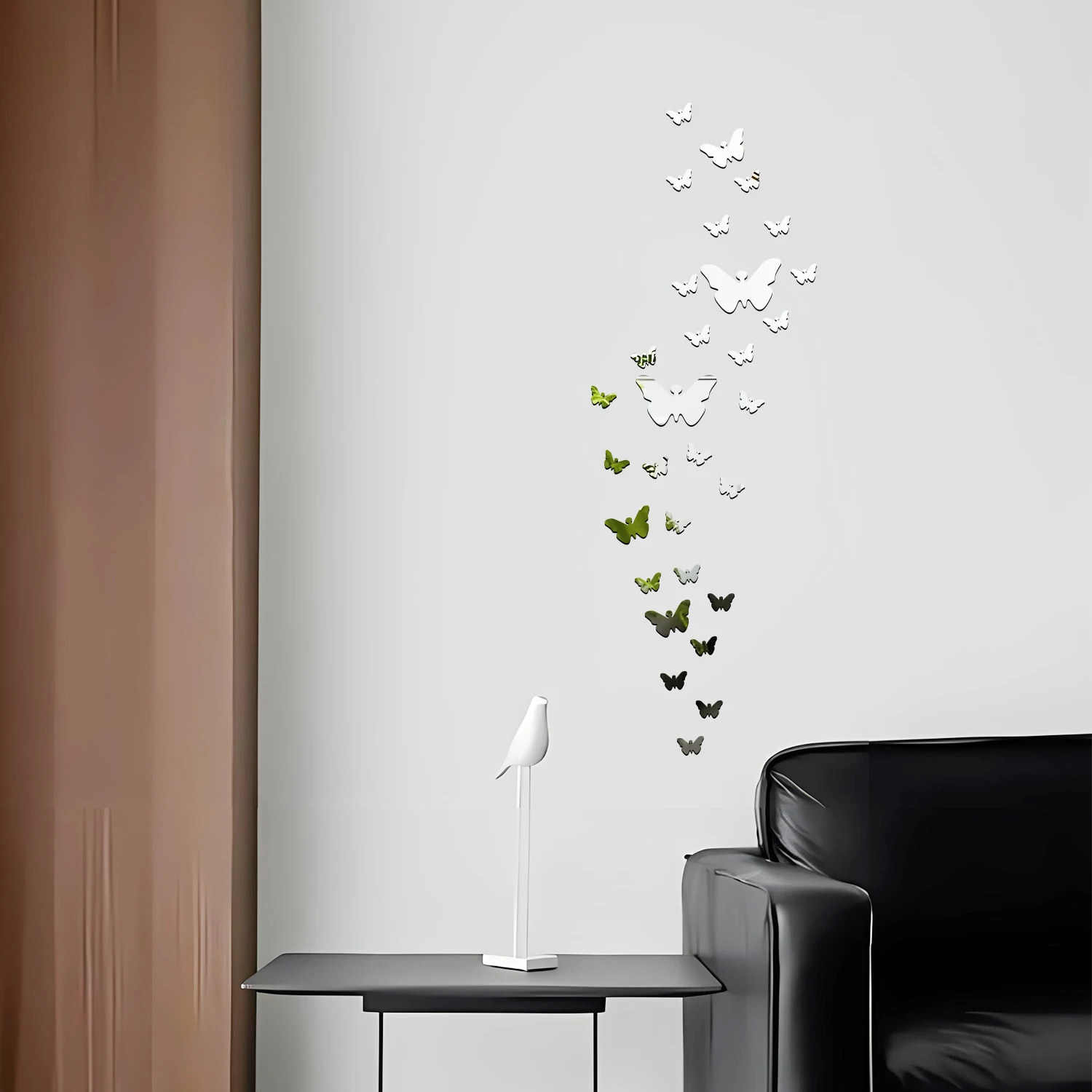 30PCS 3D Acrylic Mirror Wall Sticker DIY Butterfly Living Room Entrance Wall Home Decoration Art Furniture Stickers wall sticker mirror wall sticker acrylic wall sticker