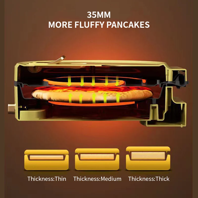 Multi functional household electric pancake maker with deep double-sided heatin pancake machine pancake pot pancake machine 3