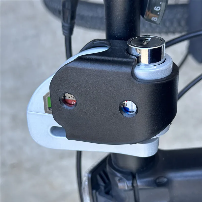 Falante Motorcycle Bicycle Alarm Disc Lock Security Anti-thef Aluminium alloy Waterproof Reminder Rope+Lock bracket 6 colors motorcycle disc lock