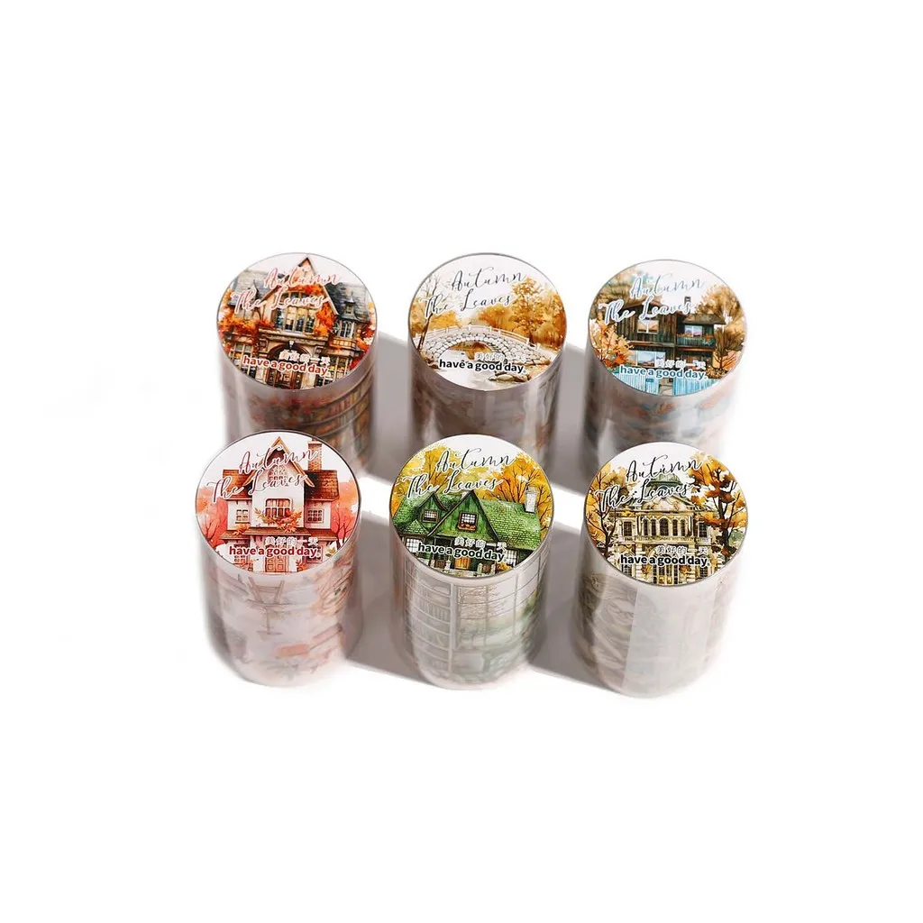 Journamm 60mm*2m PET Girls Tape Autumn Series Tapes Decor Junk Journal DIY Scrapbooking School Supplies Collage Stationery Tapes 5
