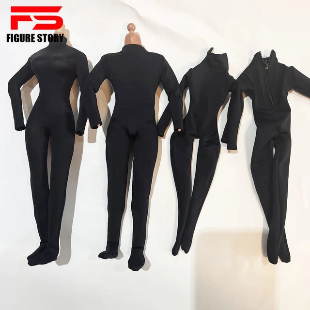 1/12 Scale Female Clothes,Female Jumpsuits Bodysuit Swimsuit Costume  Clothing for 6inch TBL Action Figure Body (White)
