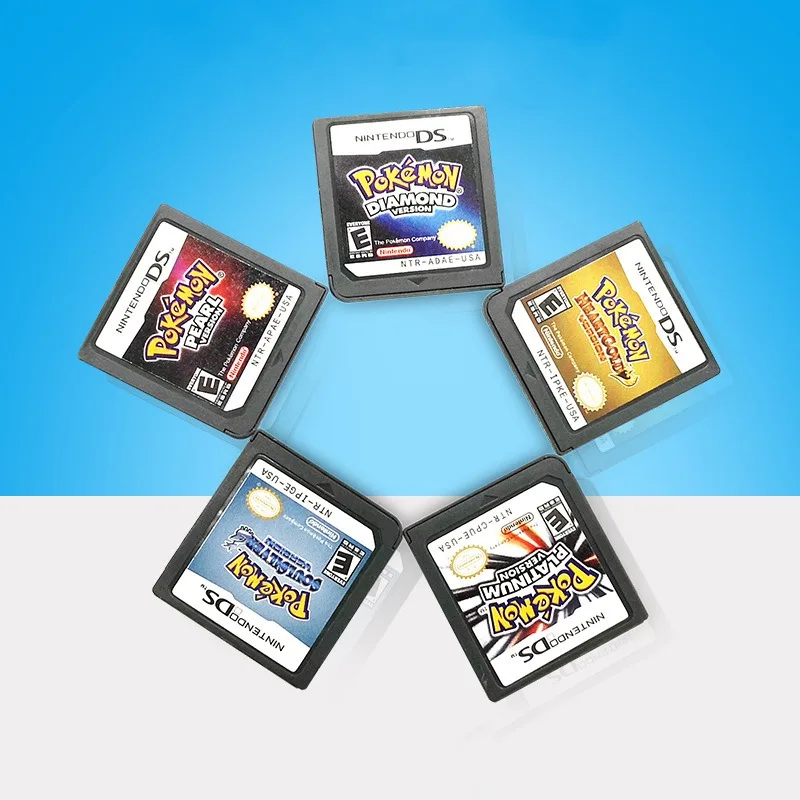 

Игровая кассета NDS Pokemon DS, цвет: золото, серебро, платина, жемчуг, английский/испанский/немецкий/французский/Итальянский, коллекционная открытка