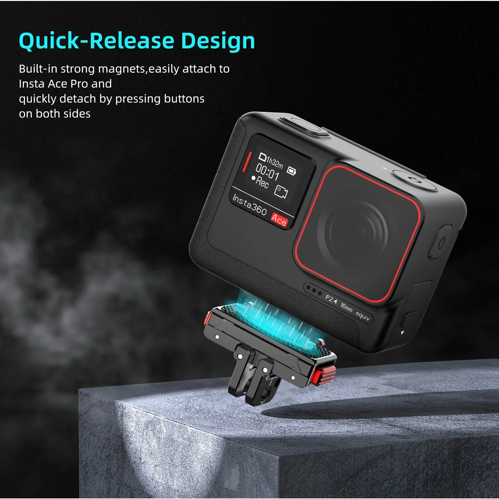 Magnetic Quick Release Adapter for Action Camera Tripod Mount