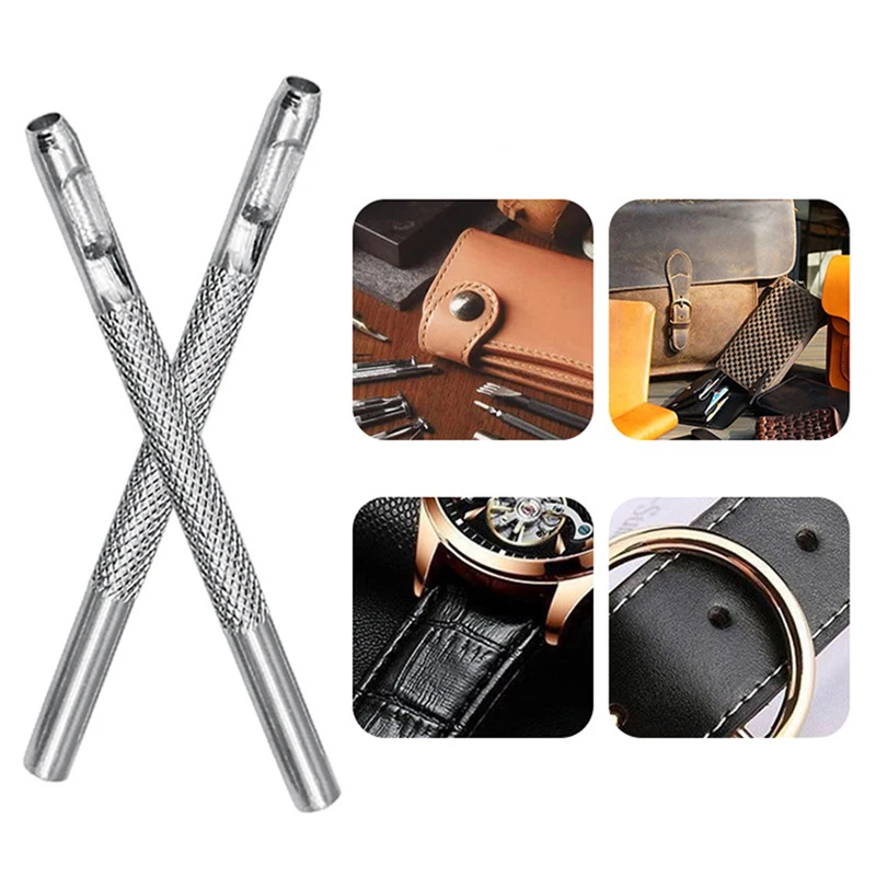 1/4Pcs 2.5-4mm Hollow Hole Sets Leather Belt Hole Puncher Punching Cutter Clothing Tool Sewing Accessories Leather Tools