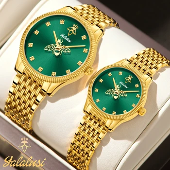 YaLaLuSi Unisex Quartz Water-Resistant Watch: A Luxurious and Elegant Bracelet-Style Couple's Watch Gift reloj mujer