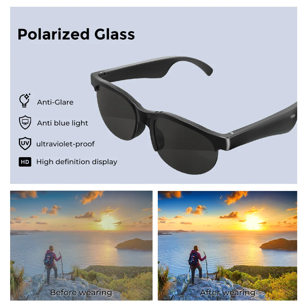 Wireless Bluetooth Translator Headset Sunglasses