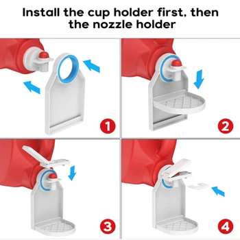 พลาสติกซักรีดผงซักฟอกถ้วยผู้ถือหยด Catcher แน่นถือขวด Spouts ช่วยให้เครื่องซักผ้าทําความสะอาดและจัดระเบียบ 2