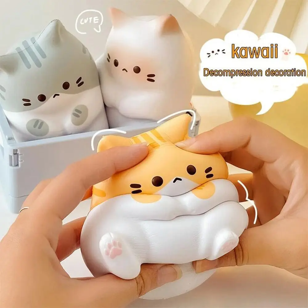 Kawaii Cartoon Cat Squeeze Toys Plushie Slow Rebound Decompression Doll Stress Release Cute Release Anxiety Toy 2