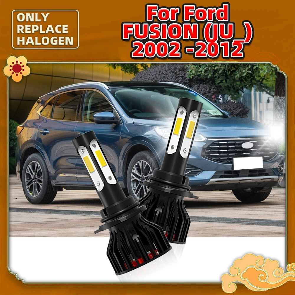 

Светодиодные лампы H4, Hi/Lo, COB, 4-сторонние, 12 В, 6000K, лампы для Ford Fusion (JU _), 2002 -2012, 2011, 2010, 2009, 2008, 2007, 2006, 2005, 2004, 2003