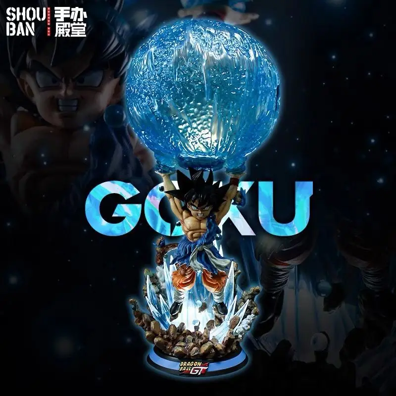 

Bandai One Piece 50CM Dragon Ball Anime Figure GK Saiyan Vegeta Vitality Bomb Can Glow Scene Statue Hand Model Ornament Puppet T