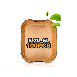 Premium Disposable Air Fryer Liners - Multipurpose and Heat - Resistant Papers (100Pcs Large)