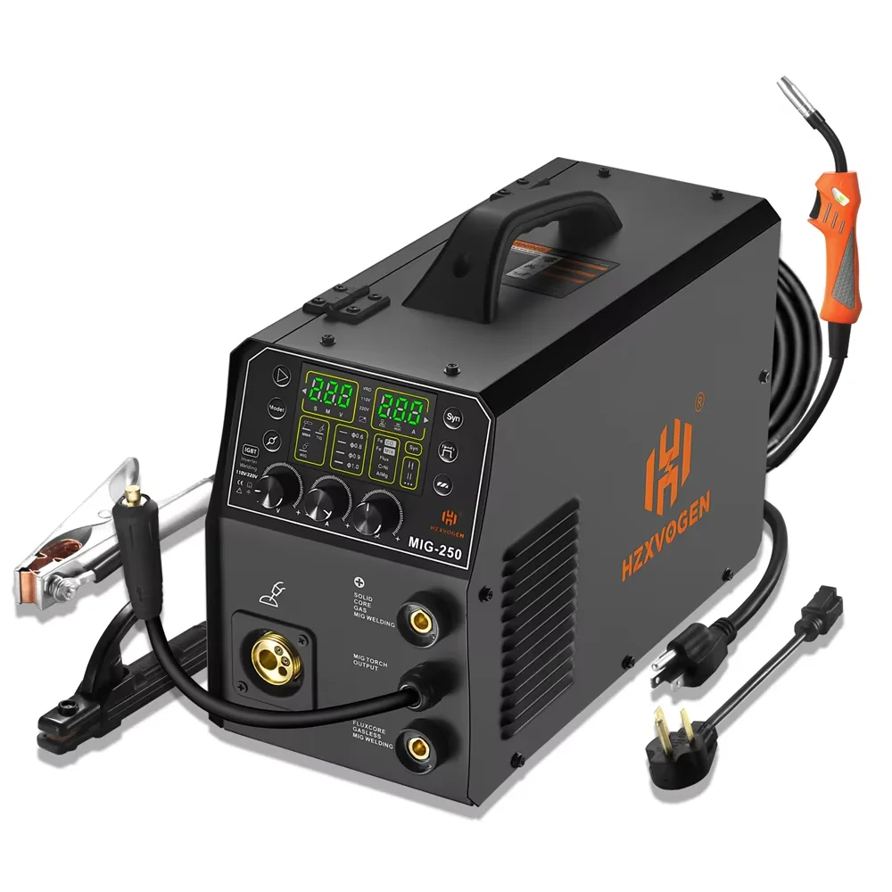 HZXVOGEN 4 in1 Aluminum Welder 110V/220V 200A Digital MIG/Lift TIG/Stick Welding Machine Non-Noise Lift Tig Gas Gasless Welder 2