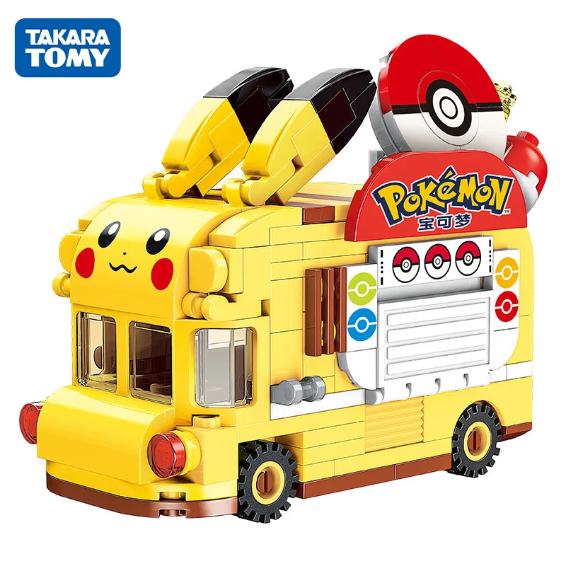 

TAKARA TOMY Pokémon Pikachu Mini Elf Ball Car Children's Assembled Building Blocks Car Boy Toy Girl Toy for Birthday Gift