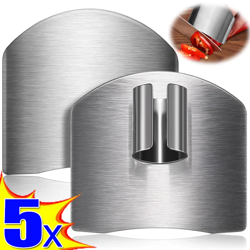 Stainless Steel Finger Guard Cutting Shiel 3/1pcs Adjustable Vegetable Cutting Thumb Guard Finger Protector Tools Kitchen Gadget Finger Protector Finger Guard