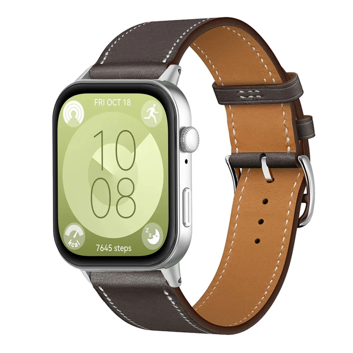 Premium PU Leather Sport Wristband Bracelet - Universal Smartwatch Replacement Strap
