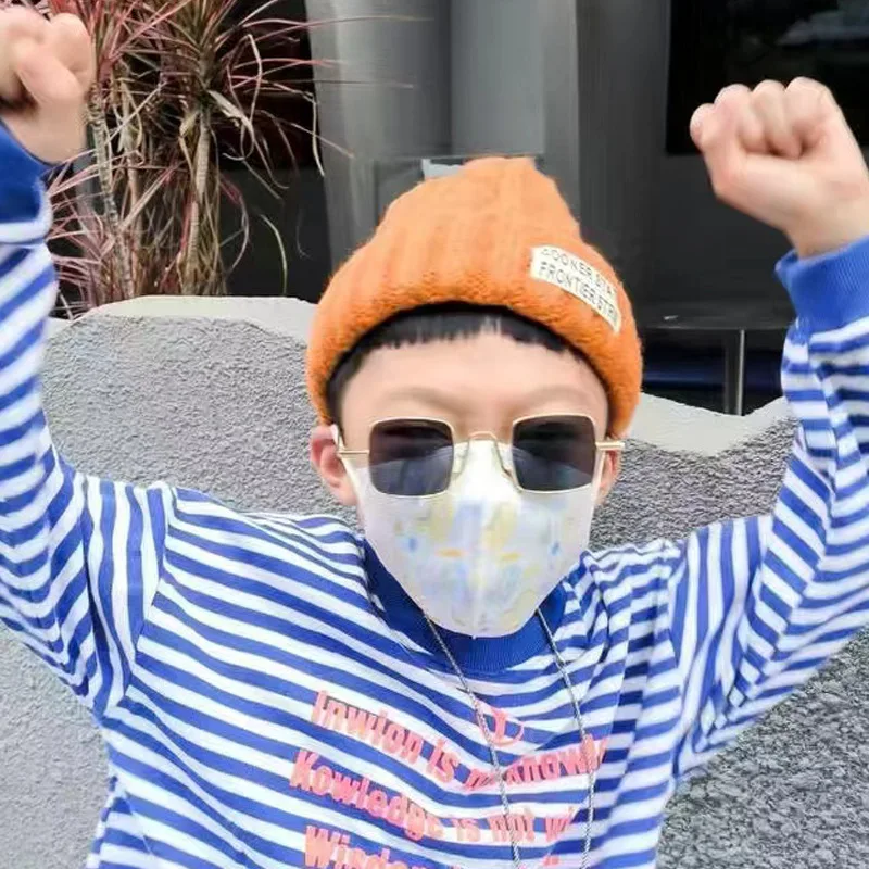 

2022 Korea Style Spring Autumn Kids boys Hat Candy Color Baby Boys Knit Hat Baby Girls Soft Cute Kids Knitted Hat