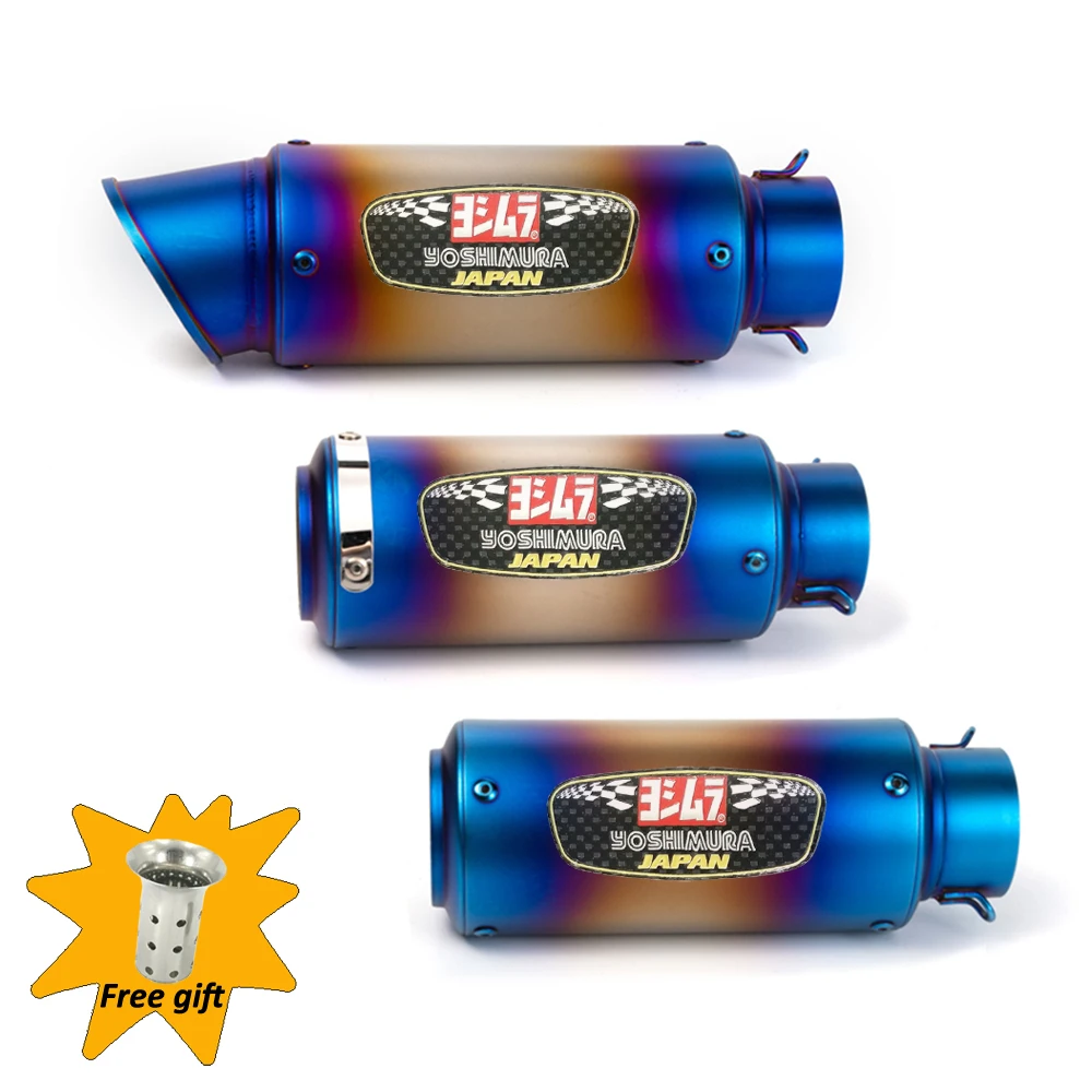 Moto 51Mm 60Mm Marmitta Slip-On Marmitta Pit Bike Escape Moto Con Yoshimura Sticker Db Killer Per Honda Yamaha Suzuki