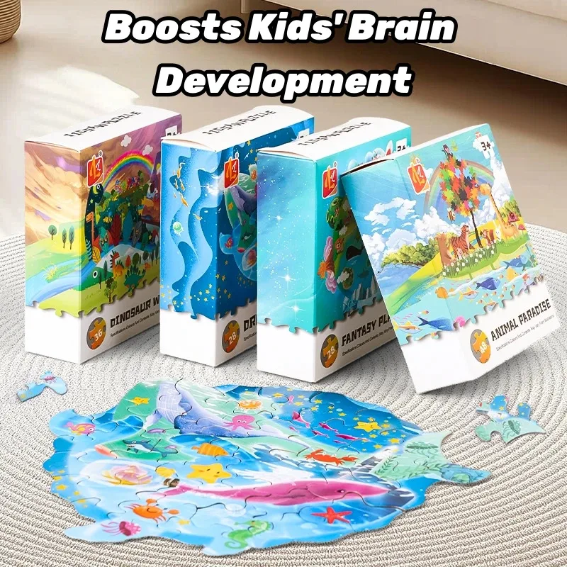 Vibrant Animal Puzzle Collection - Engaging Educational Gift