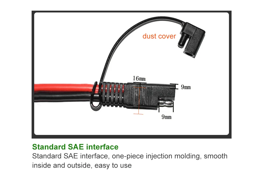 Solar Stecker zu Sae Stecker 30A Photovoltaik Kabel 10AWG Männliche oder Weibliche Fahrzeug Starten Energie Lagerung Batterie Wasserdichte Stecker – Detail 3