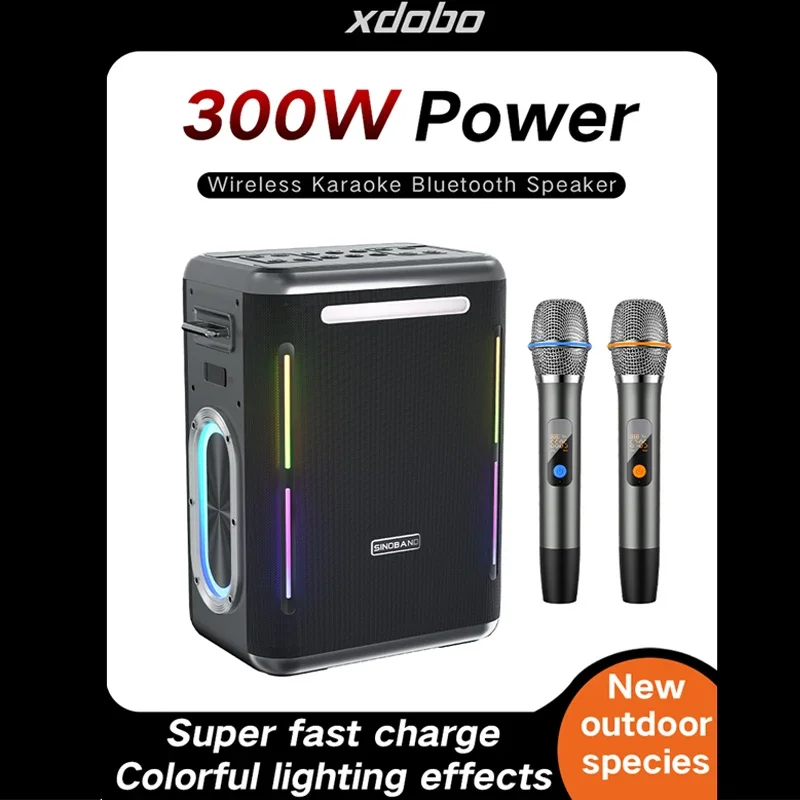 

XDOBO 1981 300W Conference Outdoor Portable Waterproof KTV Sound Party Caixa De Som Subwoofer Bluetooth Speaker Home Theater USB