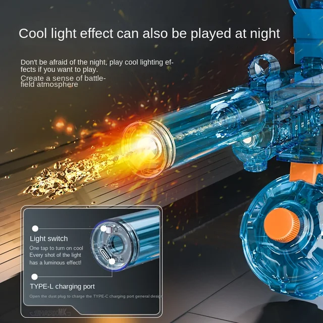 Water Guns Electric For Adults Powerful Squirt Automatic Water Suction Water Blasters Summer Outdoor Beach Toy For Kids Gift 4