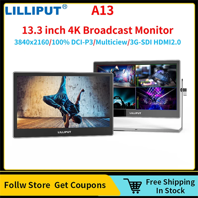 

Монитор вещания LILLIPUT A13 с OLED-экраном 13,3 дюйма 10000:1 3840x2160 4K 3G-SDI HDMI 2,0 с настройкой нескольких камер