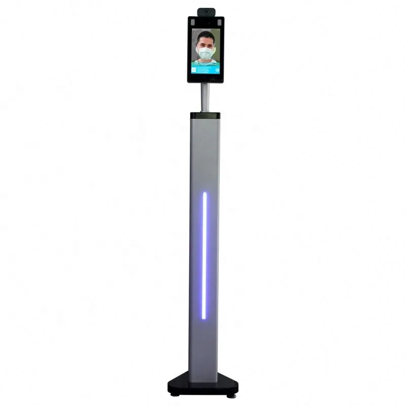 

stand floor all in one device body detection measuring human facial recognition temp thermal camera
