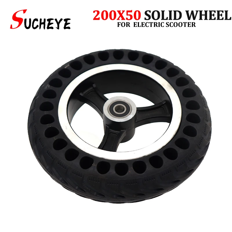 

200x50 solid wheel Explosion-proof Electric Bike Scooter tyres 8 inch Motorcycle Solid Tires Bee Hive Holes
