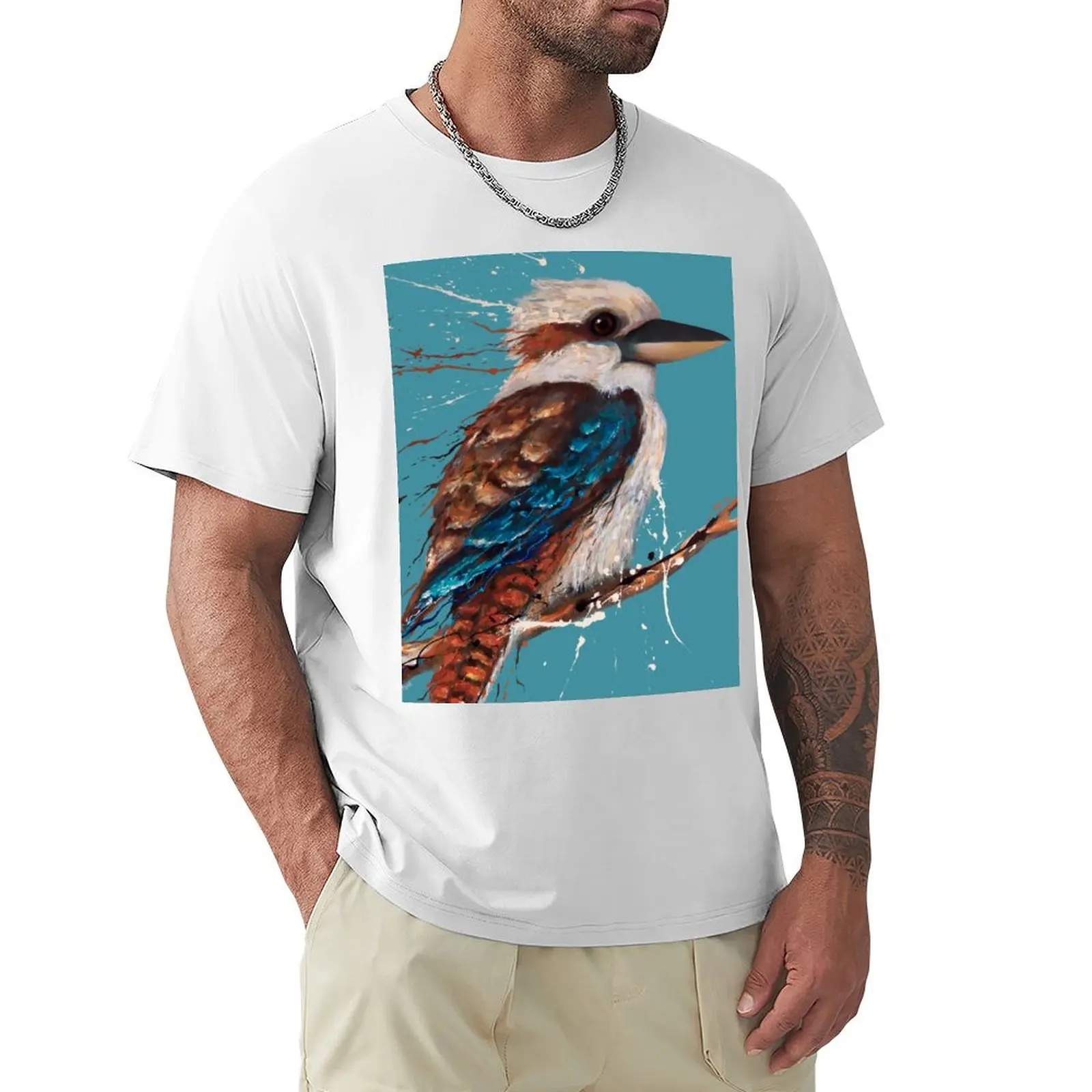 

Kookaburra T-shirt blanks boys animal print mens vintage t shirts