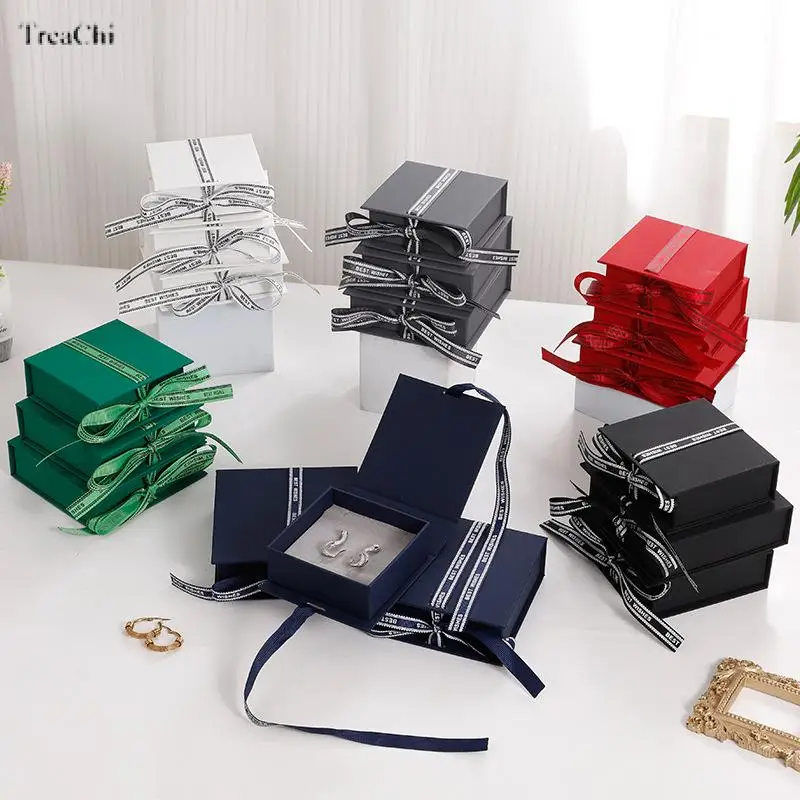 New Jewelry Packaging Box Earrings Necklace Holder Party Gift Box Ring Bracelet Storage Cardboard Boxes Wholesale 10Pcs/lot wedding ring box christmas party gift packaging supplies pink and green velvet jewelry packaging boxes necklace pendant holder