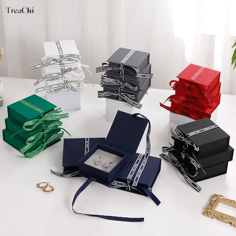 

New Jewelry Packaging Box Earrings Necklace Holder Party Gift Box Ring Bracelet Storage Cardboard Boxes Wholesale 10Pcs/lot