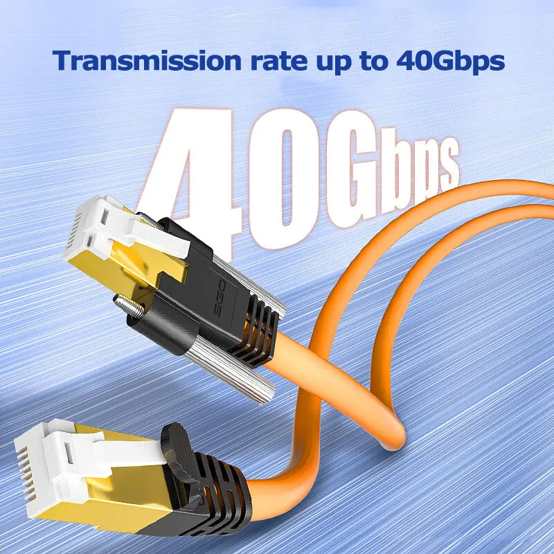Cavo Ethernet Cat 8 ad alta flessione cavo di rete Internet ad alta velocità per impieghi gravosi cavo di rete 26AWG, cavo Patch SFTP 40Gbps 2000Mhz - Image 5