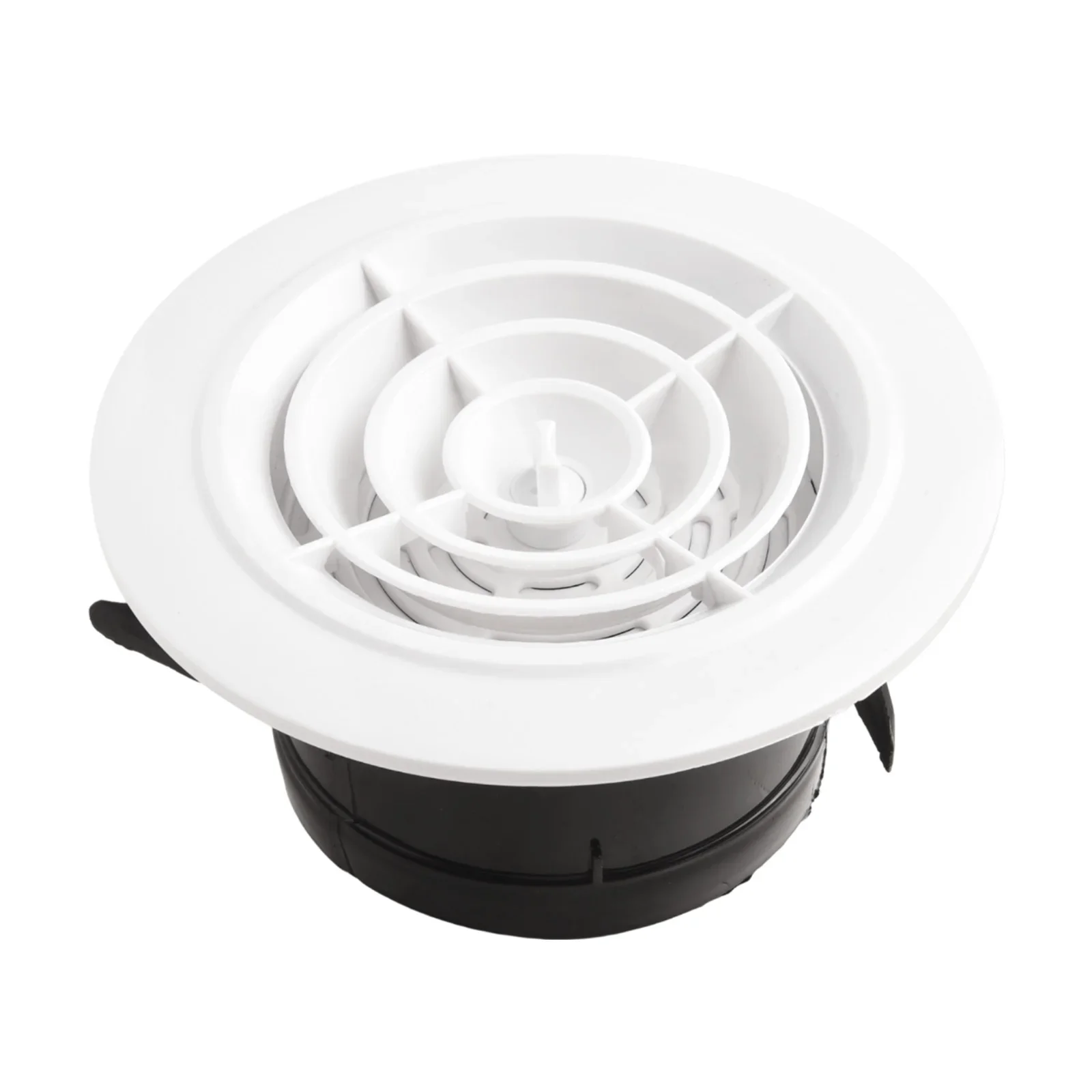 Round Adjustable Wall Interior Vent ABS Ventilation Grille Vent Cover 75mm-200mm Air Outlet For Bathrooms Offices 1Pcs