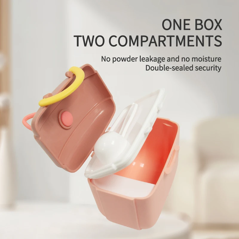 1pcs Milk Powder Box Baby Travel Portable Food Storage Box Simple Candy Colored Double Ring Safety Sealed Milk Powder Can No Bpa 5
