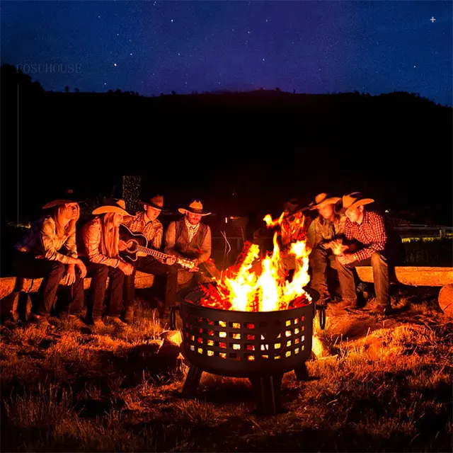 Háztartási Tűz Pit Terasz Bútorok Kültéri Brazier Füst Nélküli 25,5 Hüvelykes Kandalló Máglya Medence Kerti Udvar Grill - Image 3